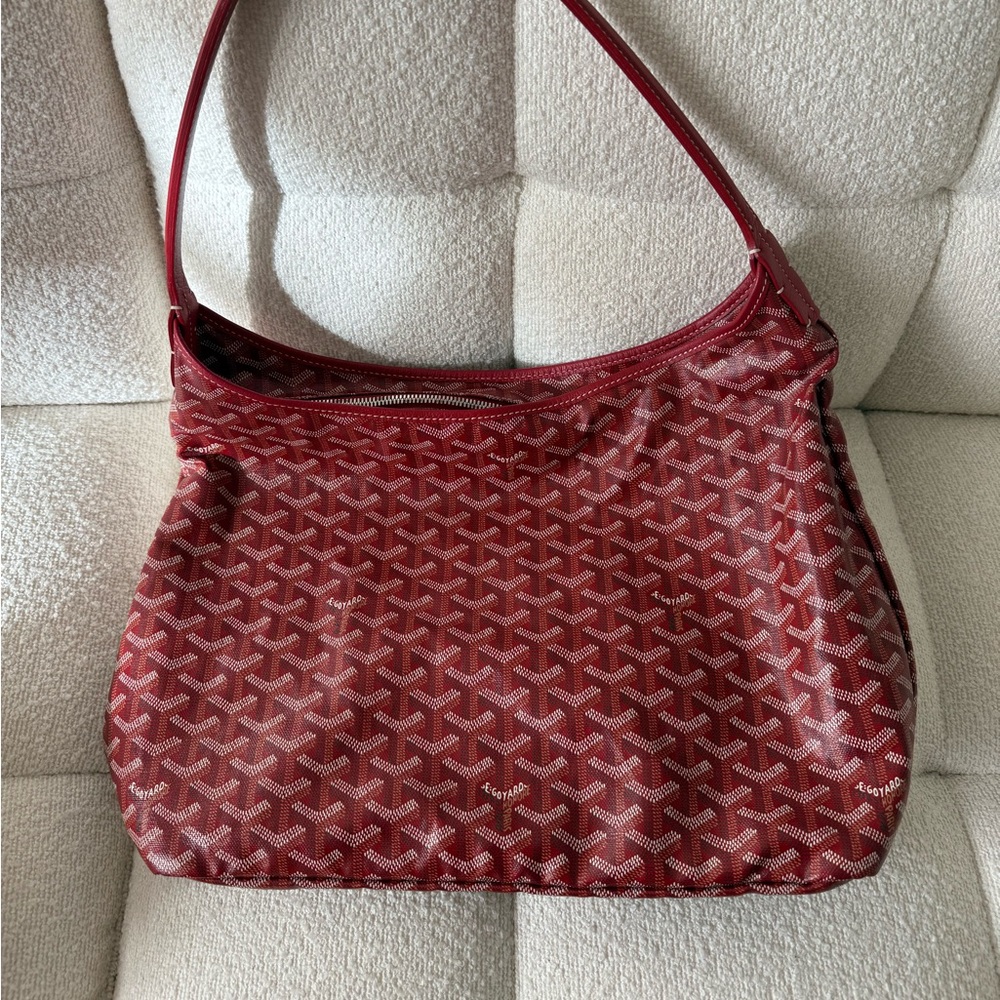 Authentic Goyard Boheme Hobo Red Shoulder Bag